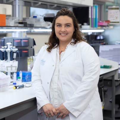 Ana Vivancos en el laboratorio de Genomica VHIO